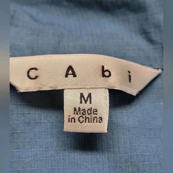 CAbi Blue Utility Cargo Zip Closure Jacket Waist & Sleeve Drawstring, size Med. - Picture 13 of 13